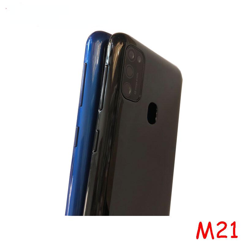 Back  For Samsung Galaxy M21 M215 Battery  Rear Door Housing  Repair Parts with Camera lens+Power Volume