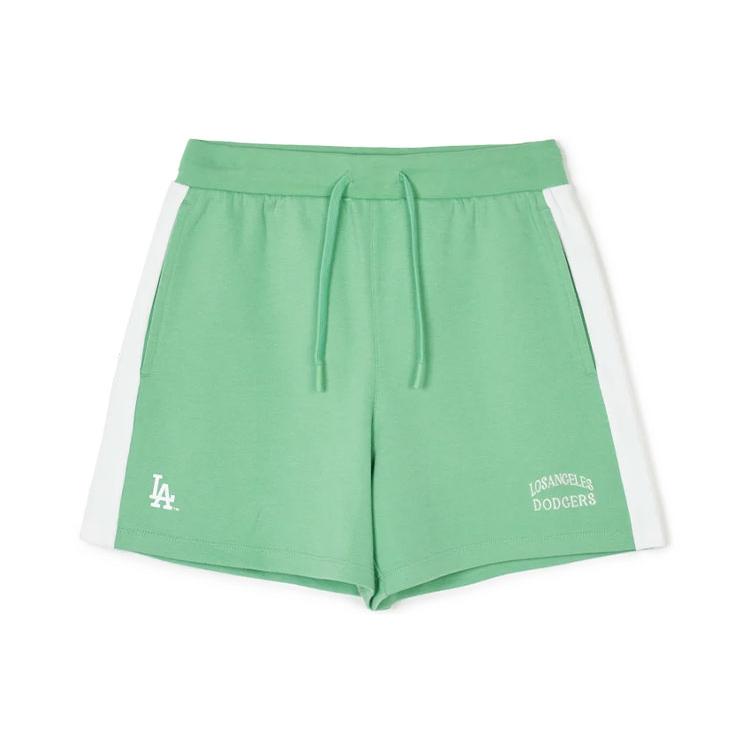 New MLB Varsity LOS ANGELES DODGERS Casual Shorts Women's Green 3FSPV0243-07GNM
