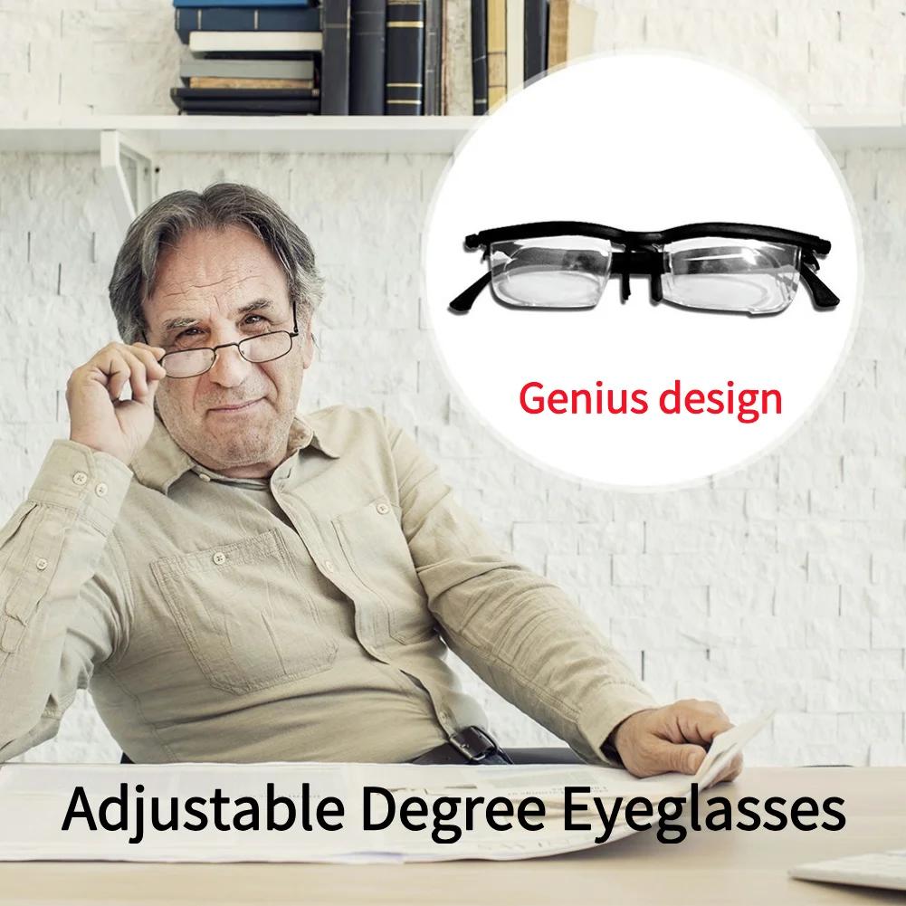 Focus Adjustable Men Women Reading Glasses Variable Focus Distance Vision Protective Eyewear Read Eyeglasses -6D to +3D Diopters