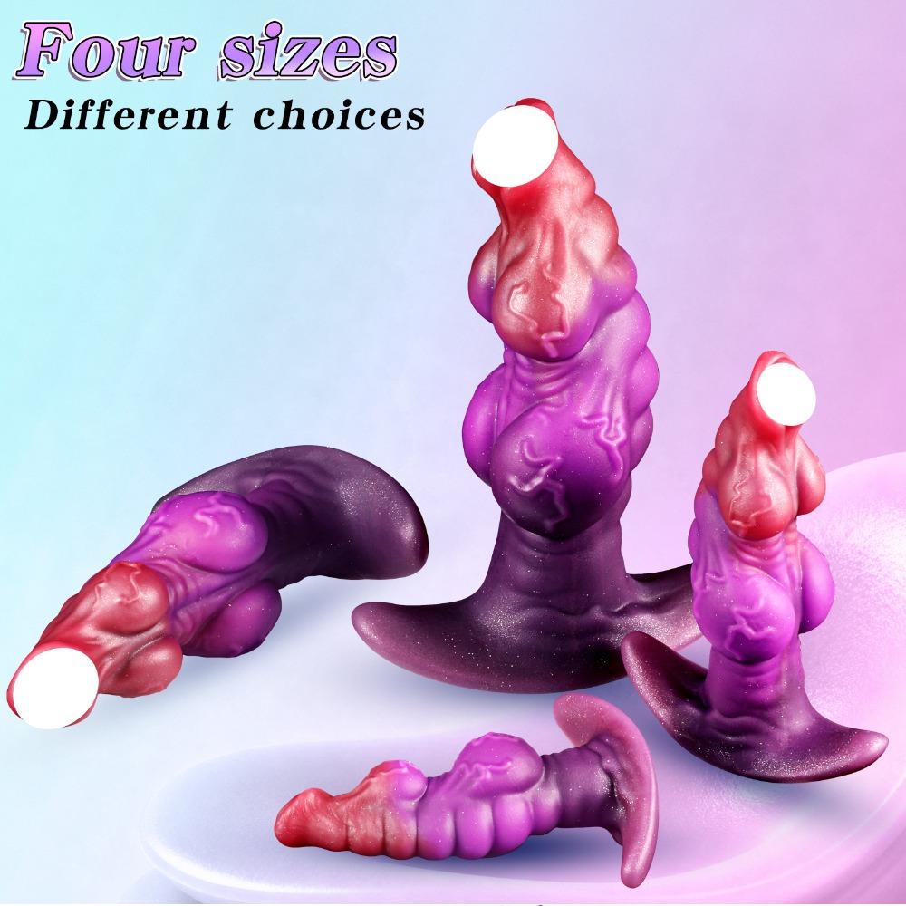 Liquid Silicone Realistic Dildo & Alien Anal Plug – Body-Safe Adult Toy for Men & Women