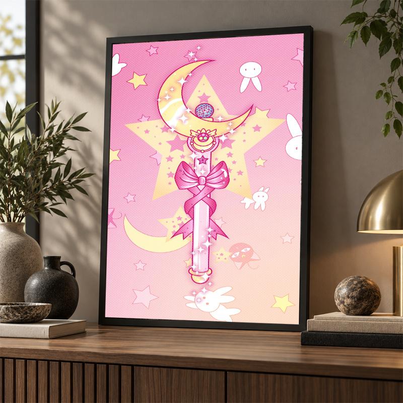 Sailor Moon Diamond Painting Kit 5D Full Drill DIY Diamond Mosaic Wall Art Home Decor