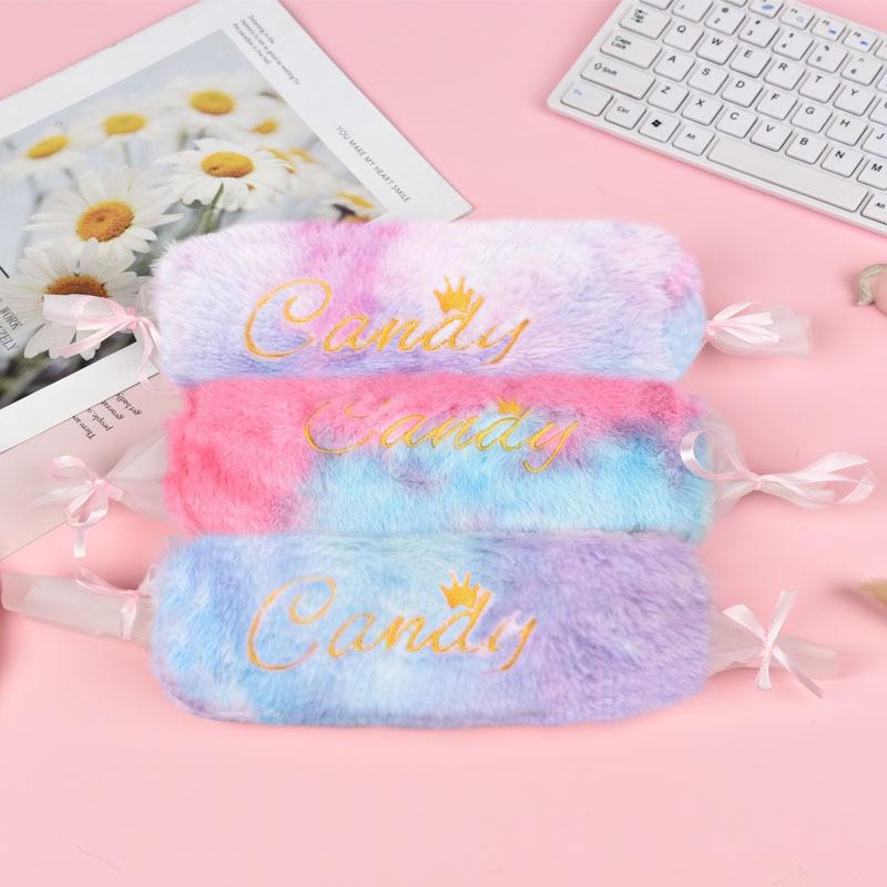 Japanese Style Plush Pencil Case: Cute, Large Capacity, Trendy Ins Stationery Bag for Students