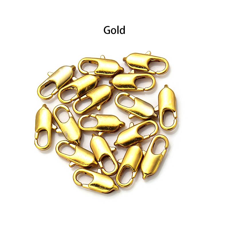 

30pcs/Lot Swivel Clasp Lobster Clasps Hooks End Clasps Connectors For Jewelry Making DIY Necklace Bracelet Findings Craft золотий