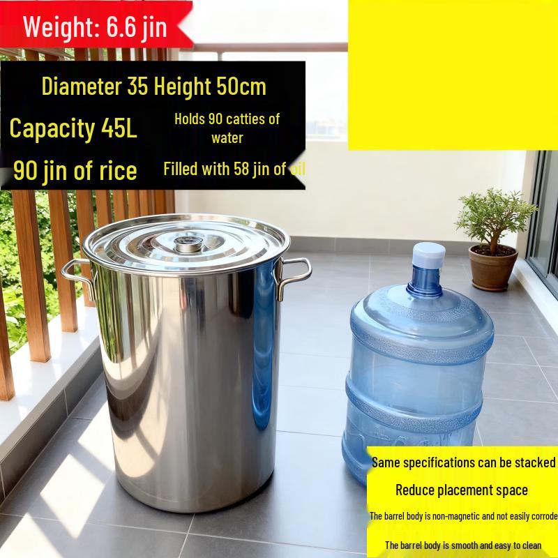 JPHZNB Commercial Stainless Steel Round Pot with Lid