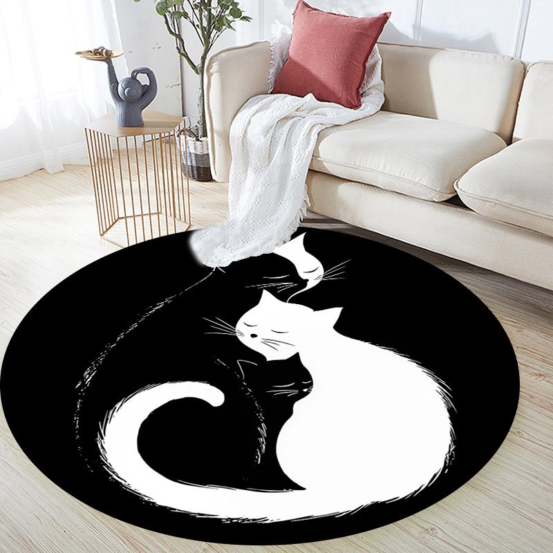 

Dragon Theme pattern round rug,Carpet Rug for Living Room Bedroom Sofa Playroom Decor,Non-slip Floor Mat,Holiday Gifts and Birthday Gifts 80cmx80cm