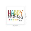 50PCS Creative Colorful Happy Birthday Cards Paper Sqaure Greeting Cards Blank Back Balloon Dots Pattern Message Cards Package