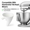 Flour Funnel for Kitchen Aid Mixer, Easy Pour No-Mess Attachment, Anti-Splash Accessory, Fits Tilt-Head 4.5–5 Qt (KSM150), Safe Baking Tool