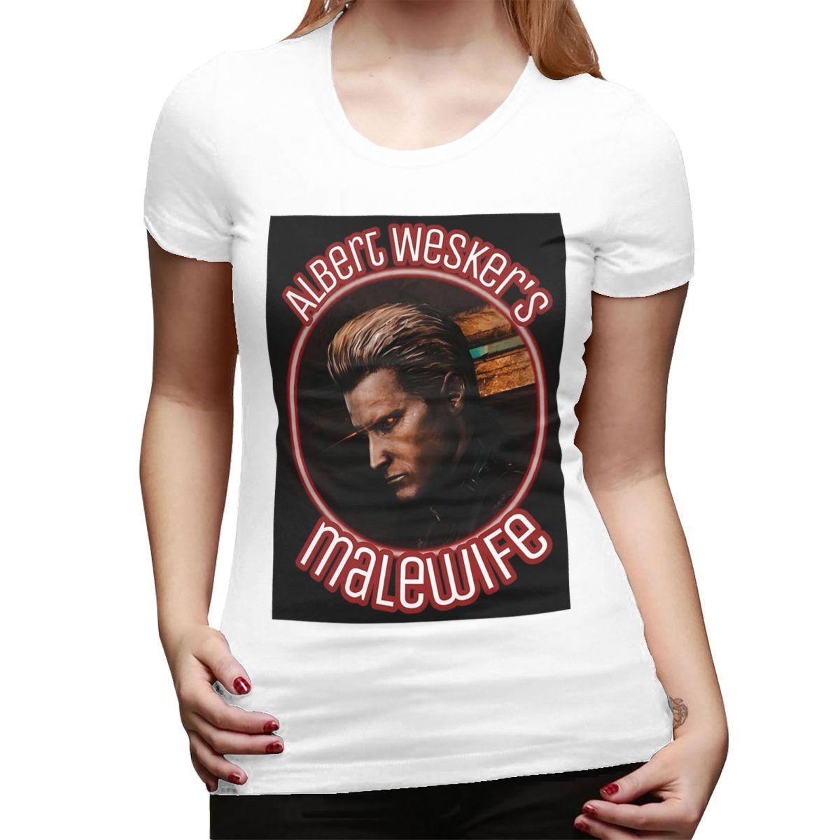

Wesker Malewife TShirt for Women Crew Neck Streetwear T Shirts Womens Short Sleeve Summer Clothes Tops S