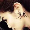 1 PC Black Spider Ear Stud Earrings 3D Creepy Personality Unique Punk Earring for Women Brincos Fashion Zircon