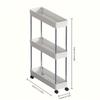 Triple-layer metal frame ultra-thin mobile storage cart