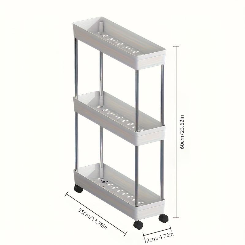 Triple-layer metal frame ultra-thin mobile storage cart