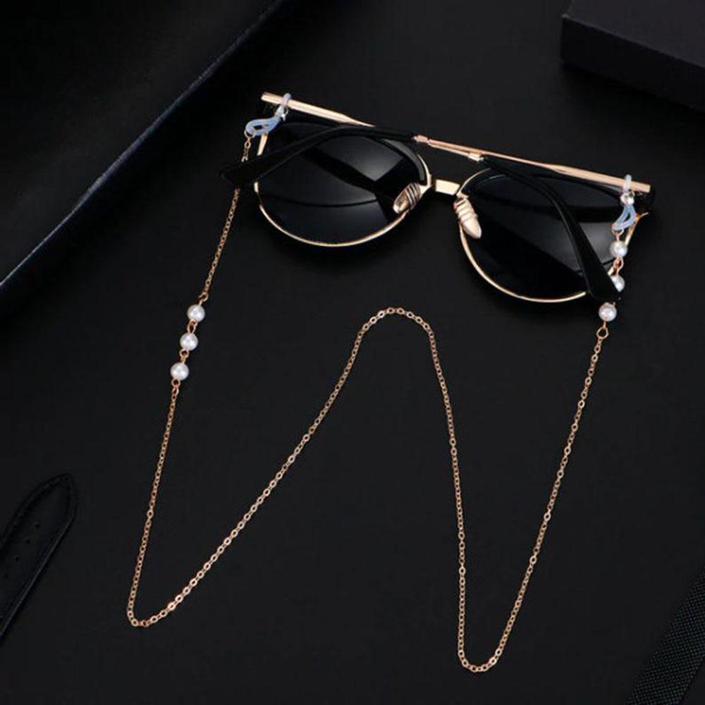 Sunglasses Masking Chains For Women Acrylic Pearl Crystal Eyeglasses Chains Lanyard Glass New Fashion Jewelry Wholesale