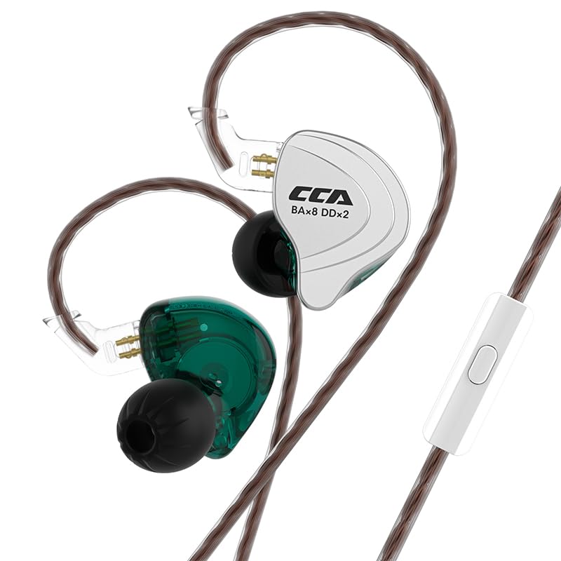 

Hifi Kingdom CCA C10 1DD+4BA Hybrid Driver HiFi In-Ear Earphones with Aluminum Alloy Faceplate, Cyan (With Mic)