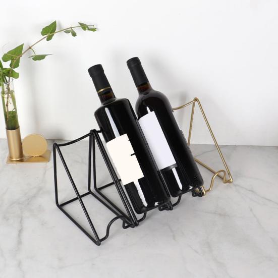 Red Wine Rack Display Stand Flexible Capacity Minimalist Design 1/2Grids Contemporary Wine Holder Bar