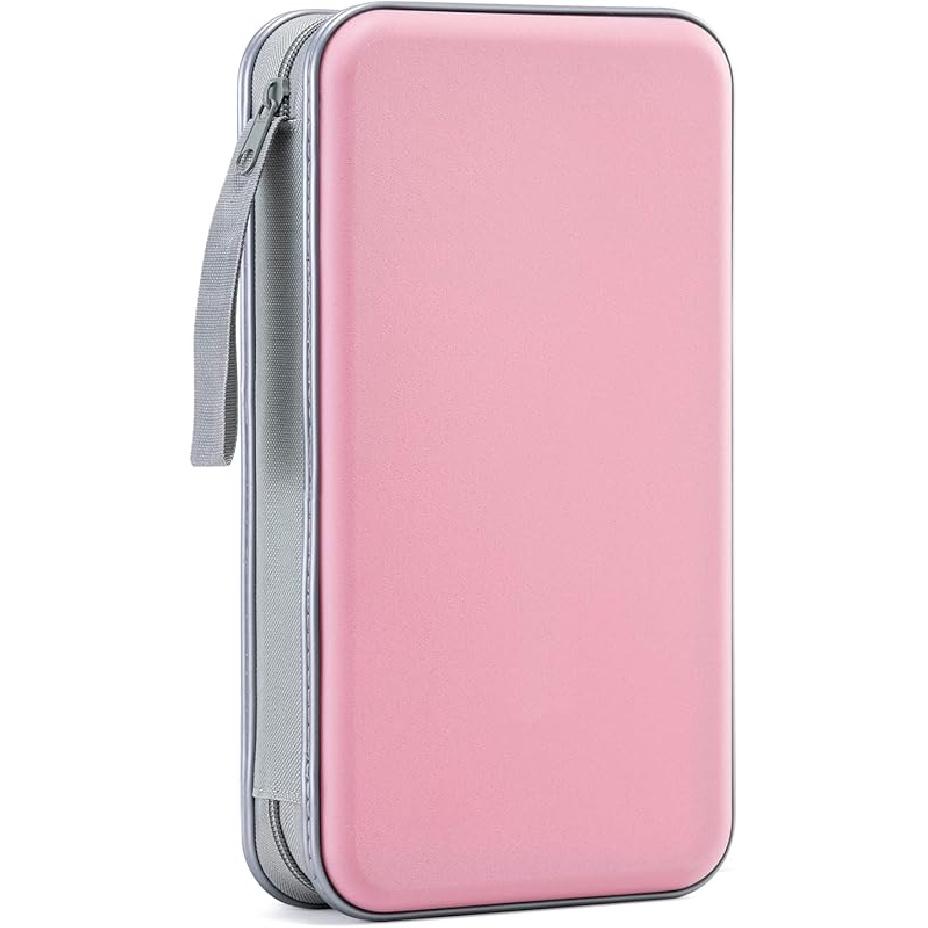 DVD Case, 96 Capacity CD Case Portable CD Holder Storage Hard Plastic DVD Wallet Holder Organizer For Car