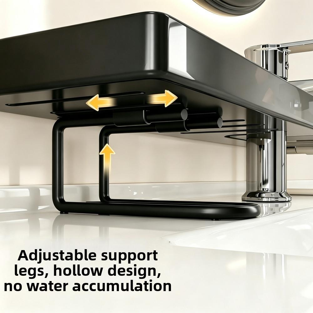 Rustproof Bathroom Storage Rack Waterproof Cosmetic Storage Box Kitchen Sink Holder  Washstand