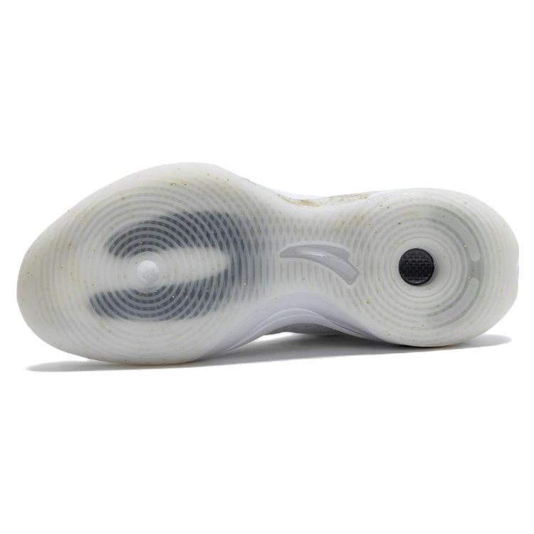 Anta KT8 KT 8 Cushioning Slip Resistant Abrasion Resistant High top Basketball Shoes Men's White Gold 512240511-1