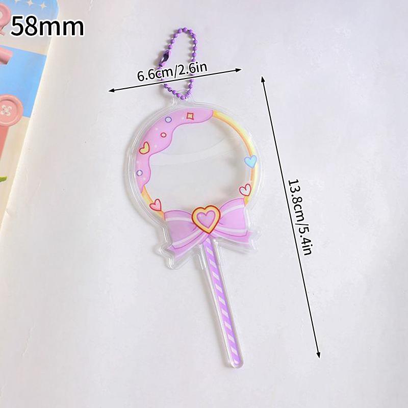 Lollipop Shape Photo Protector Case Girl Anime Diy Pins Display Cover Kpop Idol Photocard Holder Creative Pin Case Birthday Gift