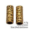 Hammered Texture Tube Spacer Beads Alloy Loose Beads For DIY Bracelet Dreadlocks Hair Braiding Jewelry Making Parts