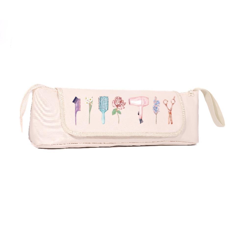 

Birth Flower Travel Hair Tools Storage Personalised Design Heat Proof Mat Travel Use бежевий