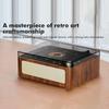Portable Retro CD Player Rechargeable Wireless Bluetooth-Compatible 3.5mm AUX Wireless CD Player for Music Lover Birthday Gifts