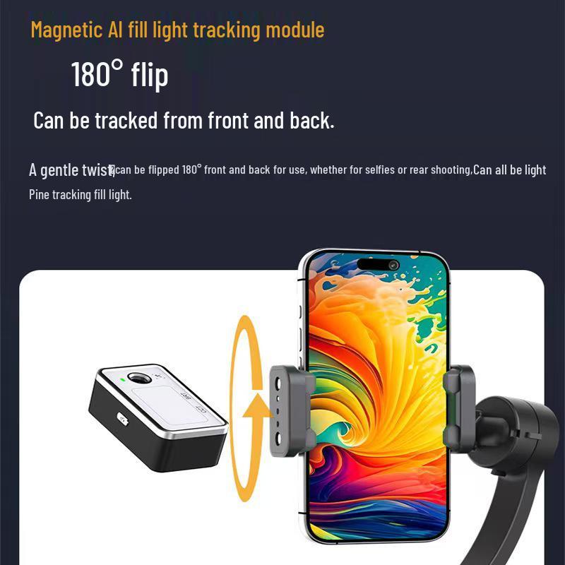 M3 Mobile Phone Stabilizer: 3-Axis Anti-Shake Gimbal with AI Face Tracking & Detachable Remote for Live Streaming and Handheld Shooting.