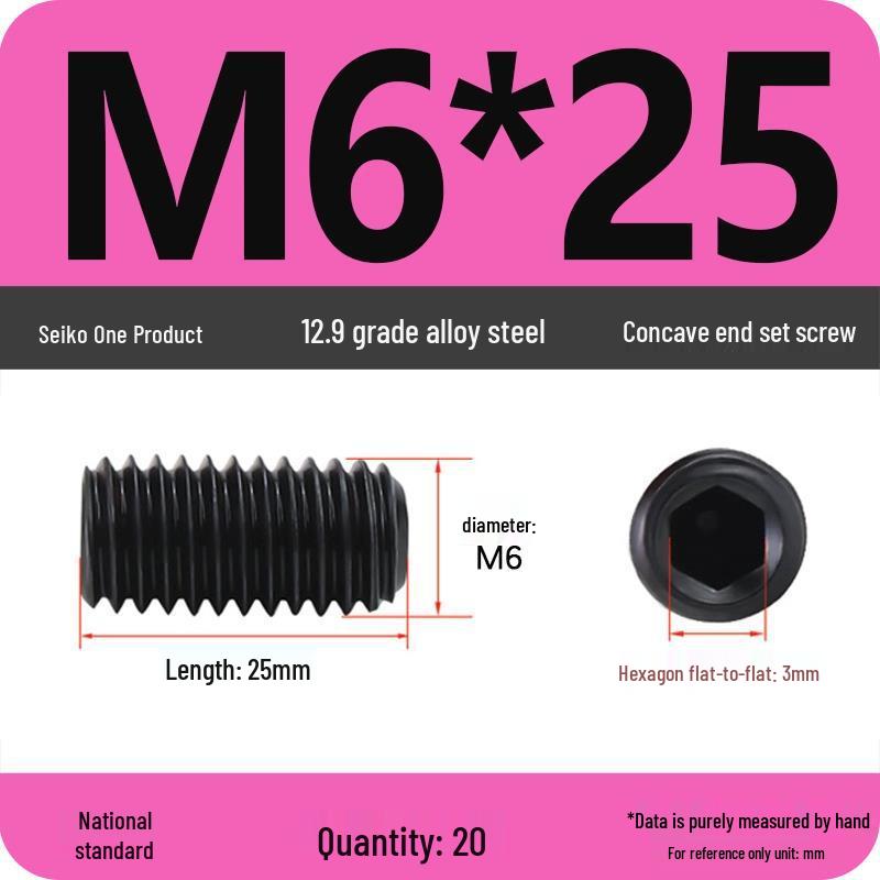 12.9 Grade Hex Socket Set Screw Grub Screw (M3-M12)