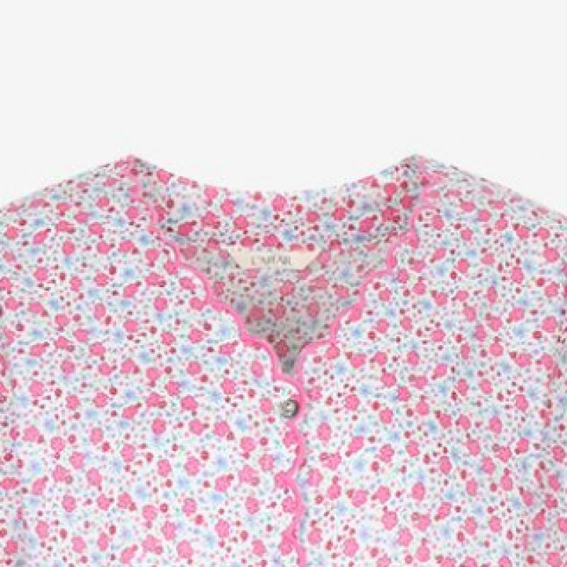L Affair Women Pink fLower Long Cotton Dress Lwodg819 Pk