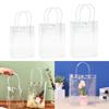 Clear PVC Gift Bag with Handle,Small Transparnt Gift Wrap Bag,Clear Toted Bag Reusabled Shopping Bag for Merchandise