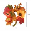 Thanksgiving Candle Rings Artificial Maple Leaves Pumpkin Candle Wreath Fall Candle Holder Table Centerpieces