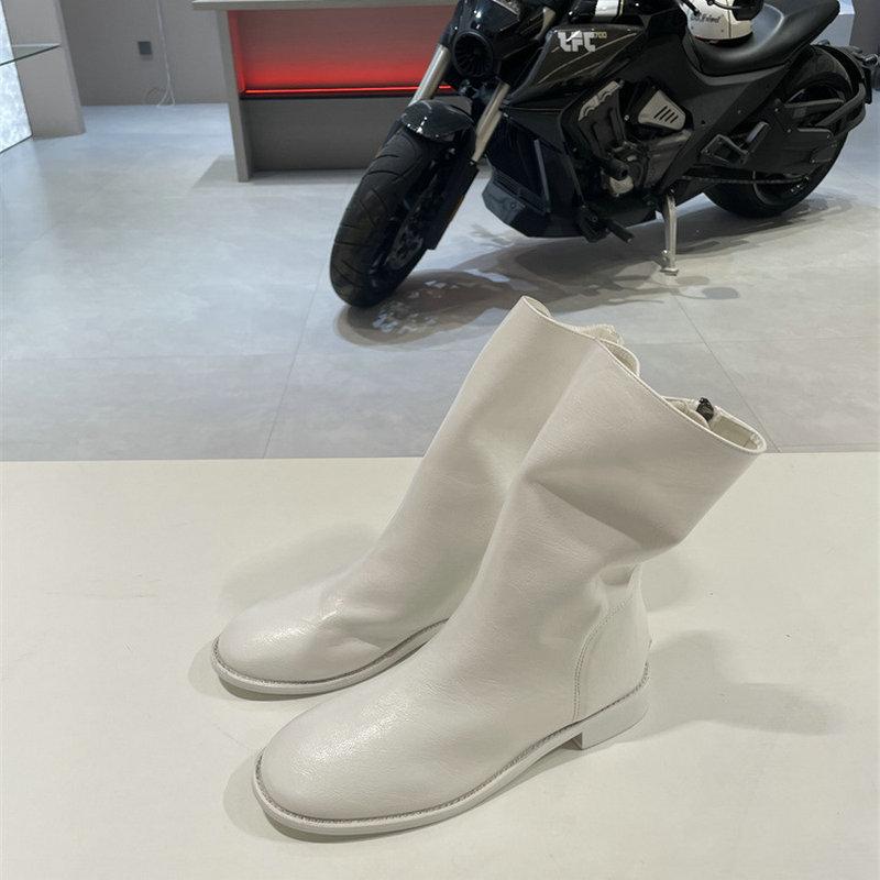 Fashion Soft Leather Designer Boots For Women 2026 New Style Rear Zipper Washable Ankle Boots Slim Boots
