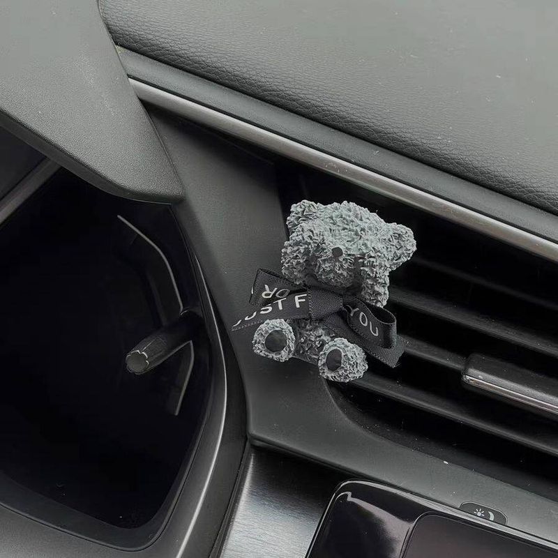Teddy Bear Car Air Freshener, Car Perfume, Air Conditioning Vent Decoration, Gift Diffuser Stone, Car Fragrance for New Year Jasmine Gray Teddy Bear (Comes with Aromatherapy)