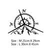 Car Sticker Creativity 10 Styles Adventure Sports Compass Decals Car Bumper Body Rear Window Glass Decorative Decals