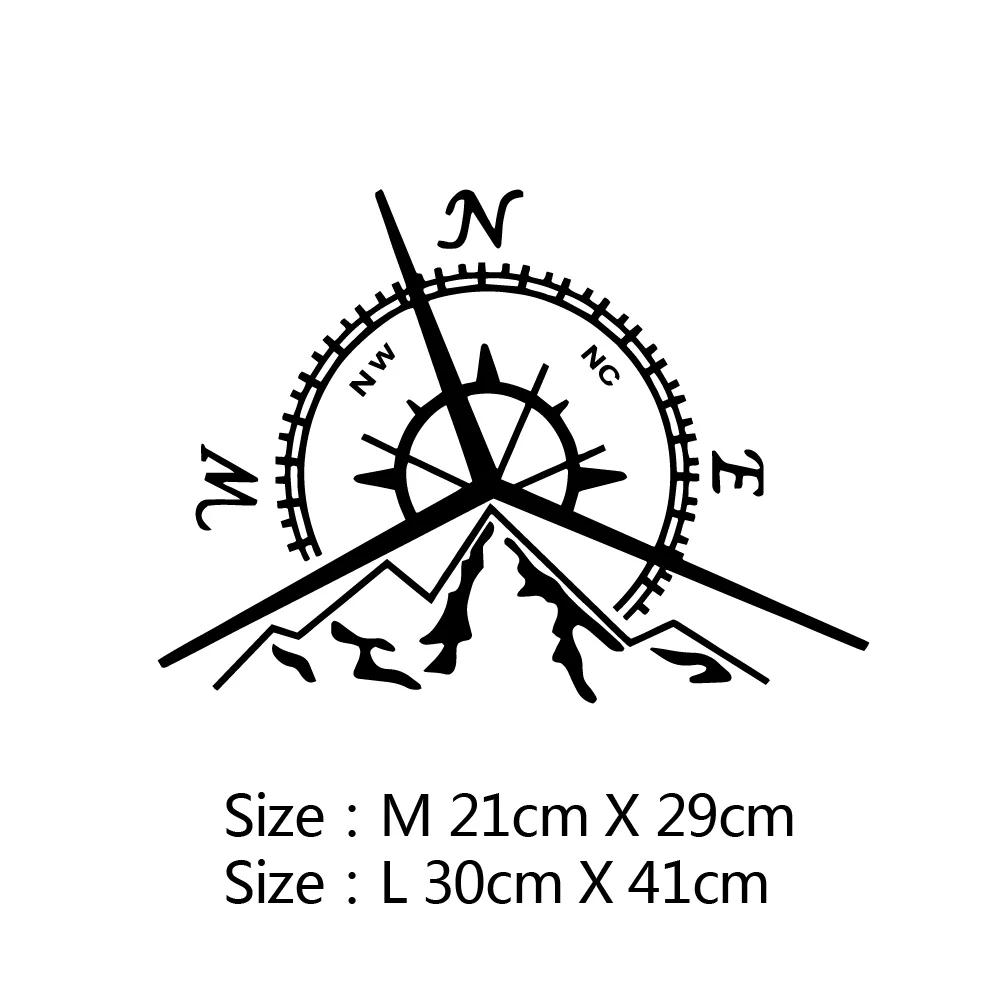 Car Sticker Creativity 10 Styles Adventure Sports Compass Decals Car Bumper Body Rear Window Glass Decorative Decals