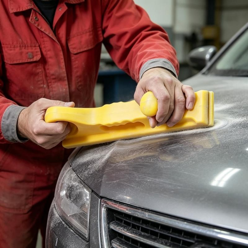 Manual Sanding Tool 70 x 400 mm Hand Sanding Block with Two-Point Grip for Putty Sanding, Wide Flat Work, Dry or Wet Furniture Refinishing