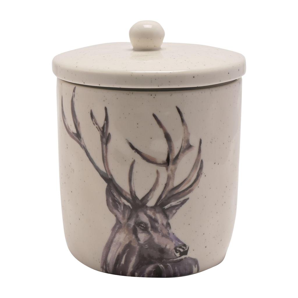 Meg Hawkins Storage Canister - Stag 14 x 14 x 13cms
