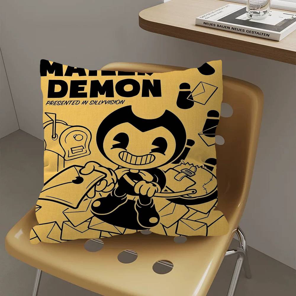 Game BBendy and the Ink MMachine Personalized Pillow Dust Cover Bedroom Kids Party Decoration Pillowcase Birthday Gift