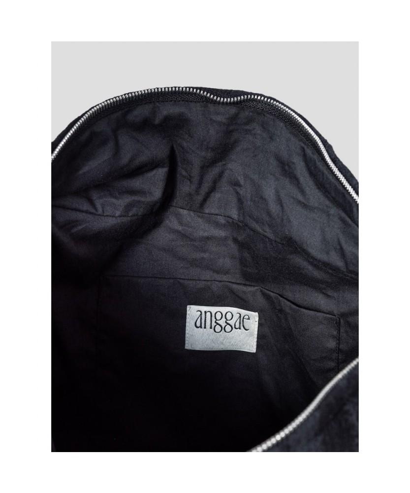 Anggae Jacquard Knot Tube Bag (L) Black