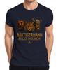 Bearded Man All In One Bear Tiger Viking Valhalla Saying Men's T-Shirt