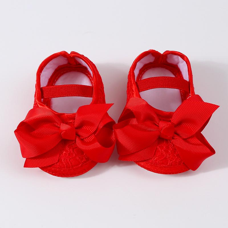Baby Shoes Headband Set, Cute Bow Princess Shoes From Europe and America, 0-3-6-9-12 Months Baby Shoes Ins