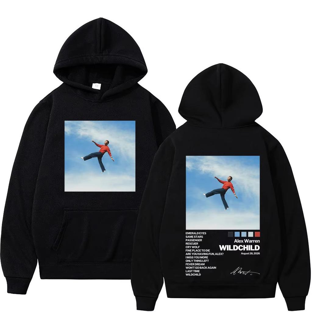 Alex Warren New Album Wild Child 2026 Tour Merch Hoodie Men Women Fashion Streetwear Vintage Printed Sweatshirt