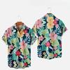 Men's Fashion Summer T-Shirts Hawaiian Print Cozy Casual One Button Shirts Short Sleeve Beach Oversized Shirts