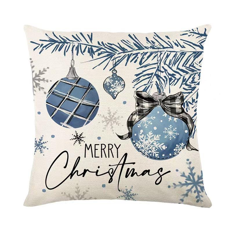

New Christmas Pillow Cover Cartoon Christmas Print Pillow Cushion Home Decoration Pillow Cover 45*45cm