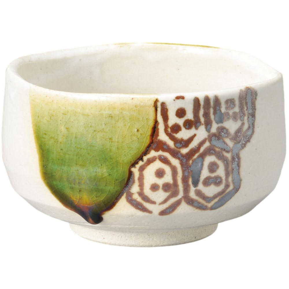 Matcha Matcha Mino Made in Japan Ale-net Bowl, Oribe-style Bowl, Ceramic, Ware,