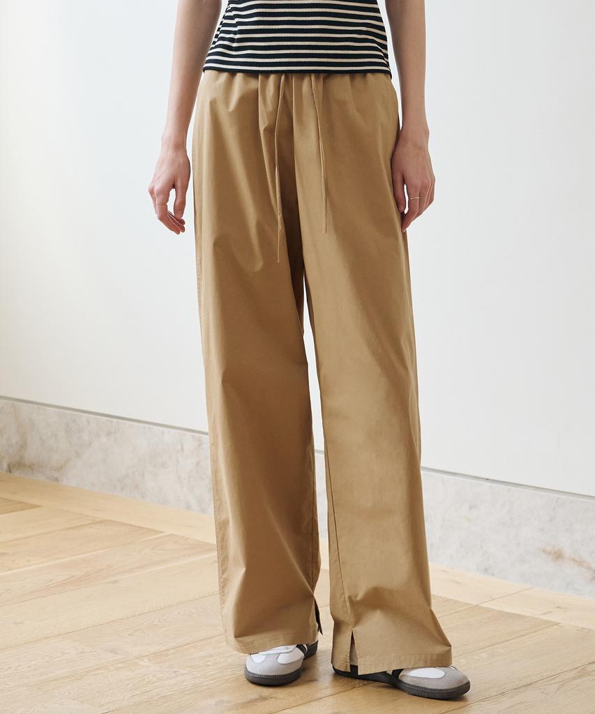 Deuloupisumeon Slit Cotton Banding Pants [Ivory]