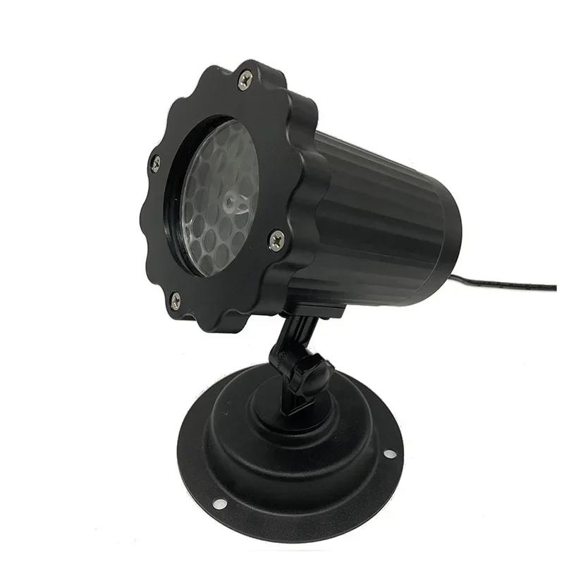 Snowfall LED Light Projector Christmas Laser Projector Light Outdoor White Snowflake Landscape Spotlight for Patio Garden Decor