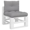 2 Piece Pallet Cushions Gray Fabric