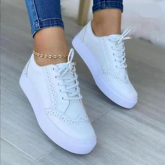New Sneakers Women Flat Casual Sneaker Spring Fashion Versatile Lace Up Walking Women's Shoes Zapatos De Mujer Plus size