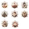 Christmas Ornament Making Kits Faux Pearl Painting Suncatcher Art Kit, Acrylic Snowflake Shape Board DIY Beading Ornaments with Lace Edge, 3D