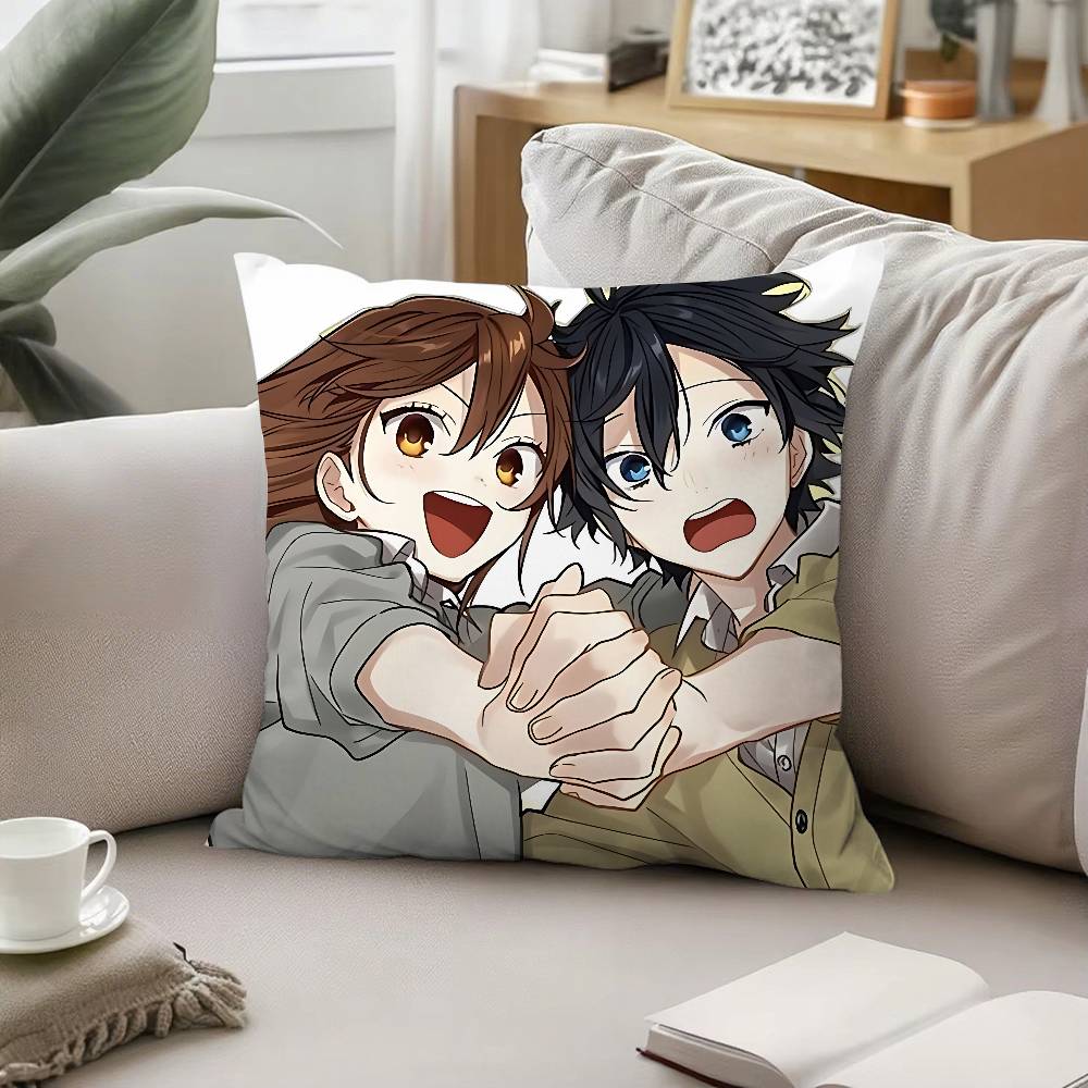 Anime Hhorimiya Throw Pillow Covers Pattern Cushion Cover Suitable For Sofa Bedroom Car Pillow Cover